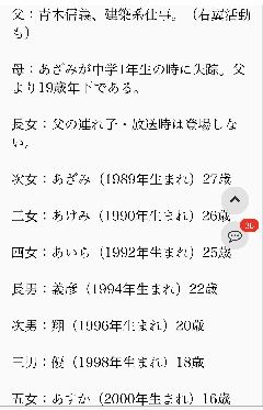 昔大家族の青木家の娘あざみっていたじゃん ママの交流掲示板 ママスタコミュニティ